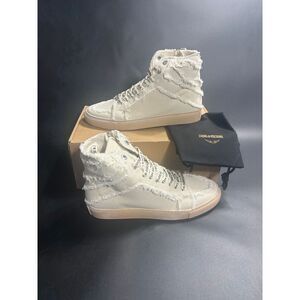 Zadig & Voltaire NIB High Flash Distressed‎  Sneakers Flash  FR41/US10 MSRP $398